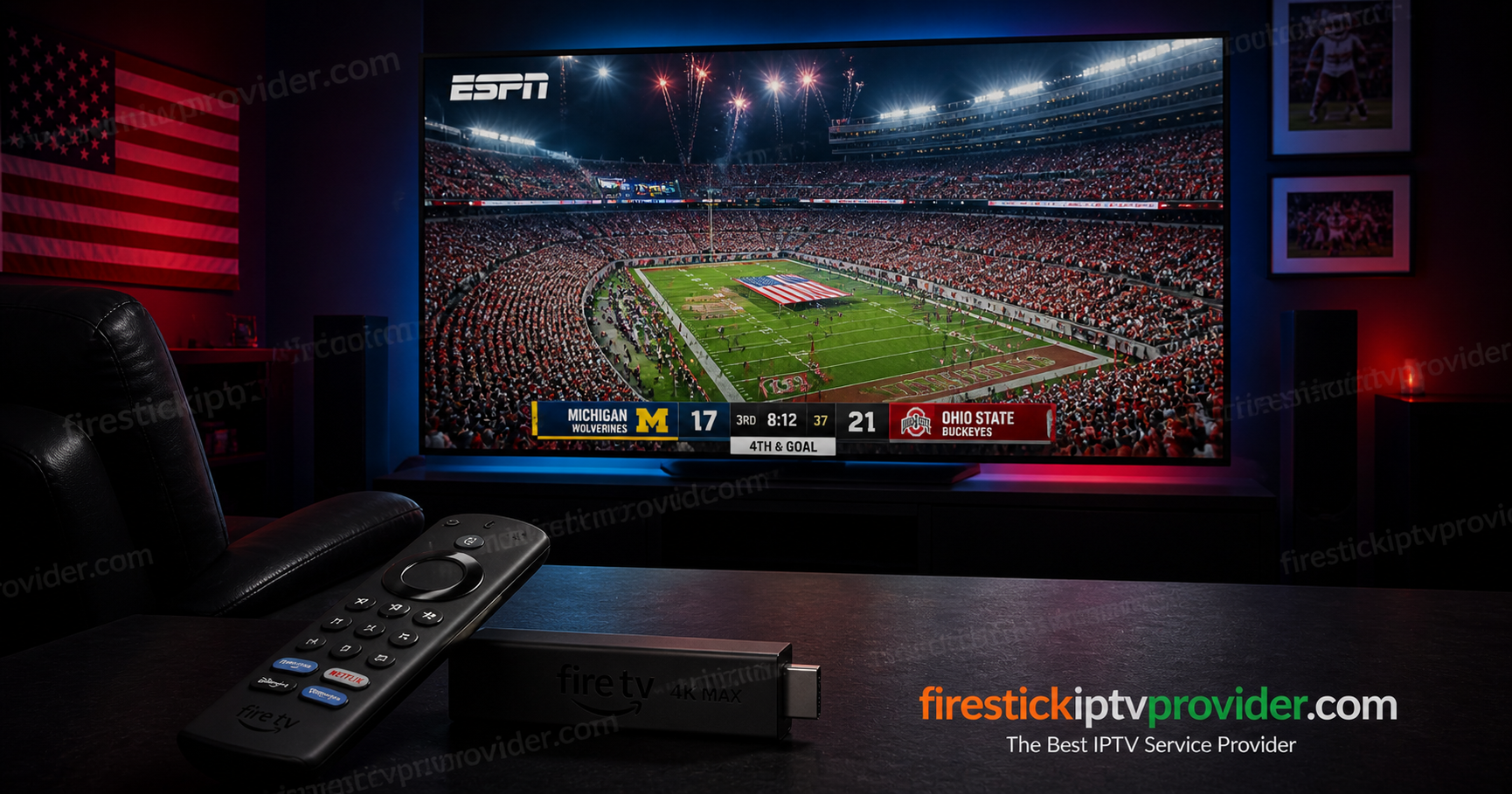 Best IPTV for Firestick USA 2026 — ESPN, NFL Network and 1500+ American channels in 4K